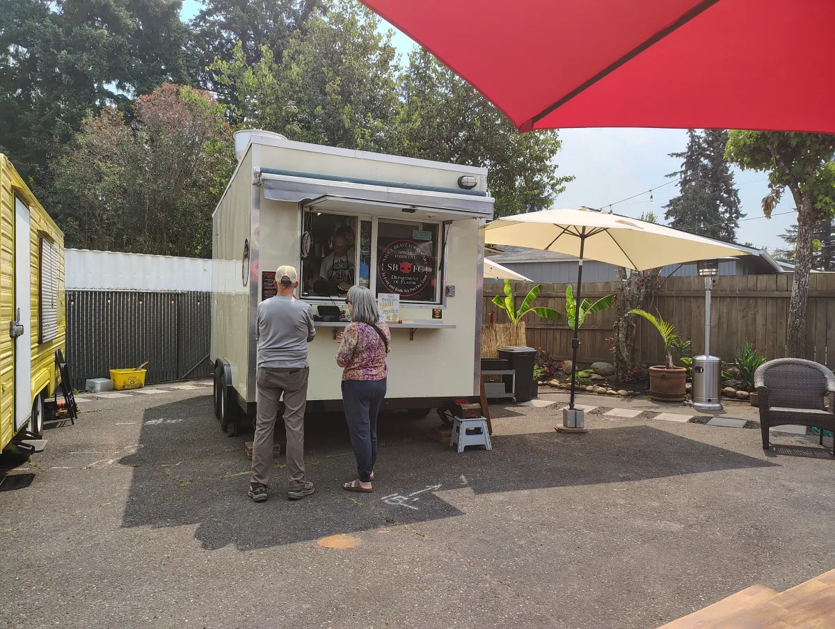 Guests at Saucy Beast Food Cart